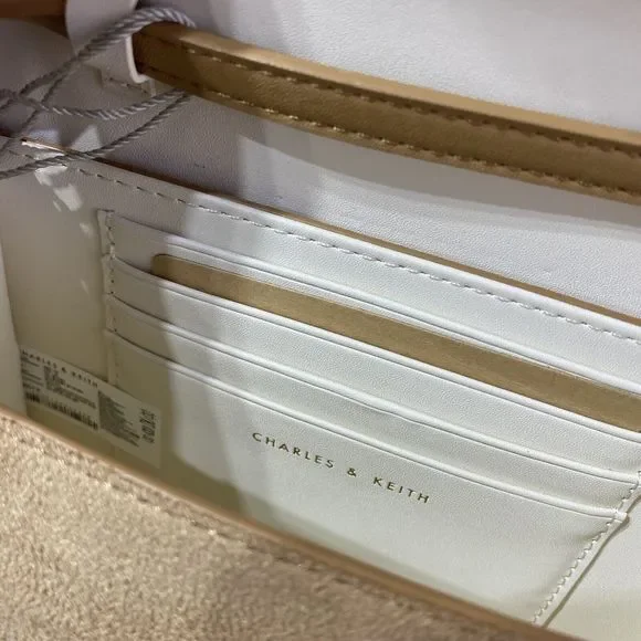 NEW - Charles & Keith - Mini Cassiopeia Fur-Trim Bag - Camel - XS - Picture 3 of 9